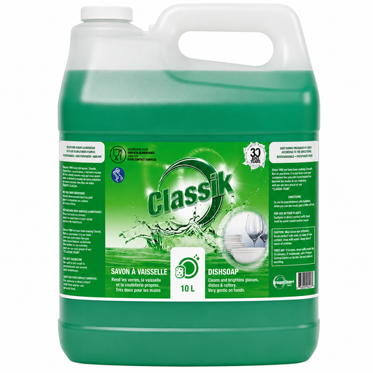 Classik Dish Soap (Green, Apple Mango Scent), 10L