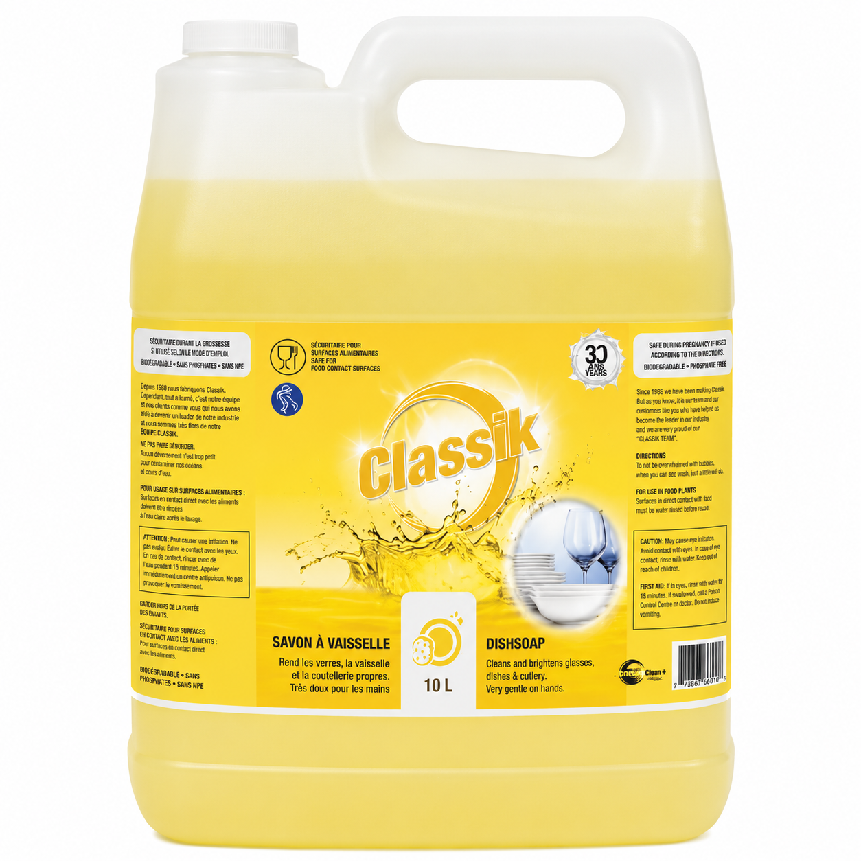Classik Dish Soap, Lemon, 10L