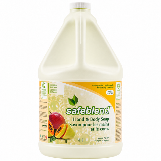 Safeblend Hand & Body Lotion Soap (Mango Papaya Scent, with Aloe Vera) 4L