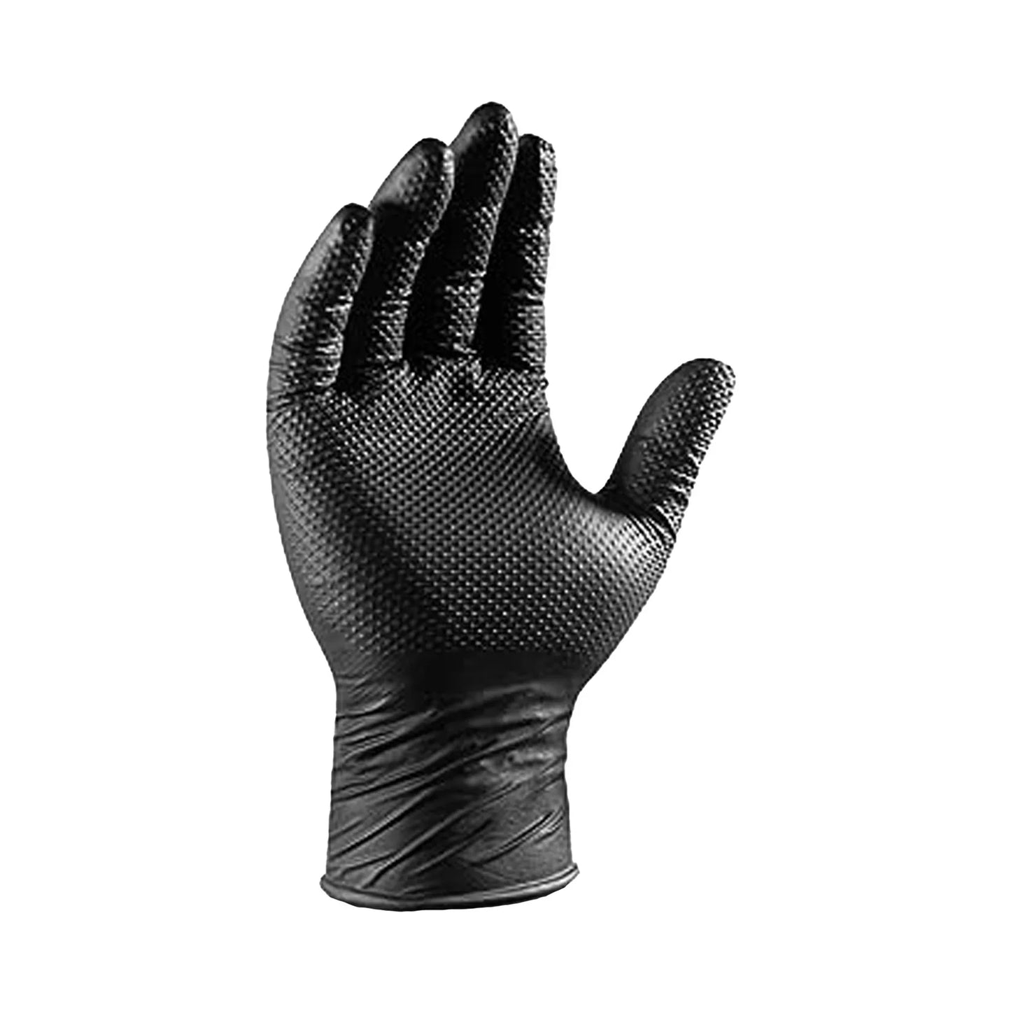 Industrial Nitrile Gloves (Black, 8mm, Powder-Free), 100 Count