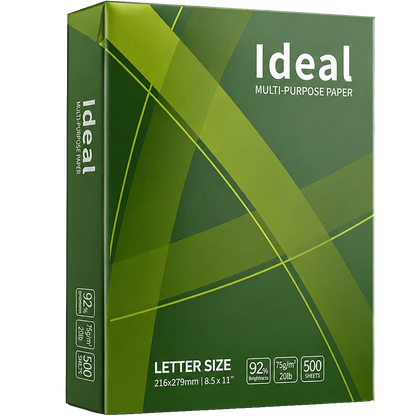 Ideal Economy Letter Size Print Paper - Office Pack (5 Cases)
