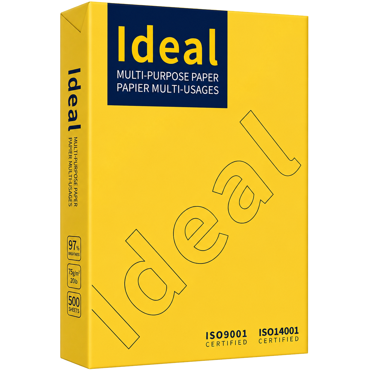 Ideal Multi-Purpose Paper – Letter Size – 8.5" × 11" – 20lb – 97 Bright – 5000 Sheets