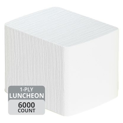 Luncheon Napkins (1-Ply, 10in x 10in, 1/4 Fold), 6000 Napkins