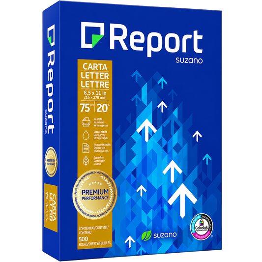 Report Multi-Purpose Paper – Letter Size – 8.5" × 11" – 20lb – 98 Bright – 5,000 Sheets