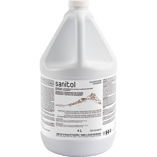 Sanitol Disinfectant Surface Sanitizer - Deodorizer - Mildewstat, 4L