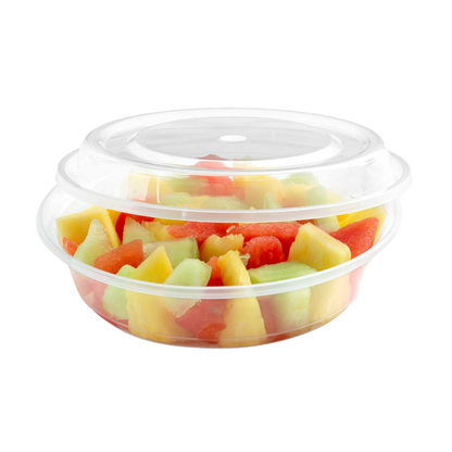 Round 7in PP Clear Container & Lid (24oz, Premium), 150 Count