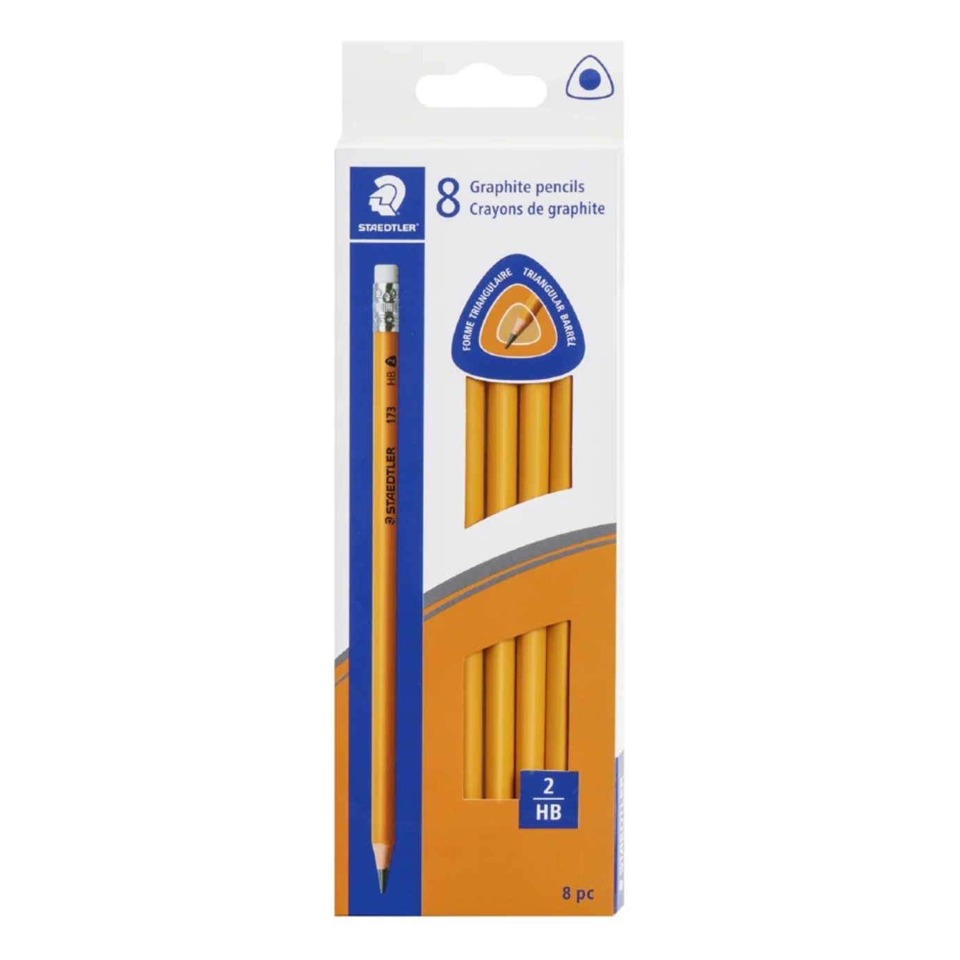 Staedtler Triangular Graphite Pencils (#2 HB), 8 Count