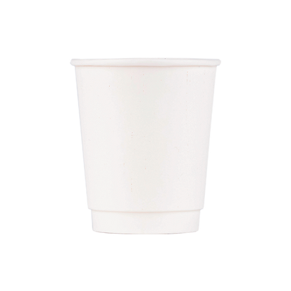 Insulated Paper Cup (8oz, Double-Wall, White), 500 Count
