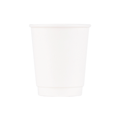 Insulated Paper Cup (8oz, Double-Wall, White), 500 Count