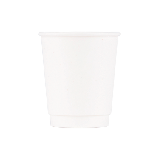 Insulated Paper Cup (8oz, Double-Wall, White), 500 Count