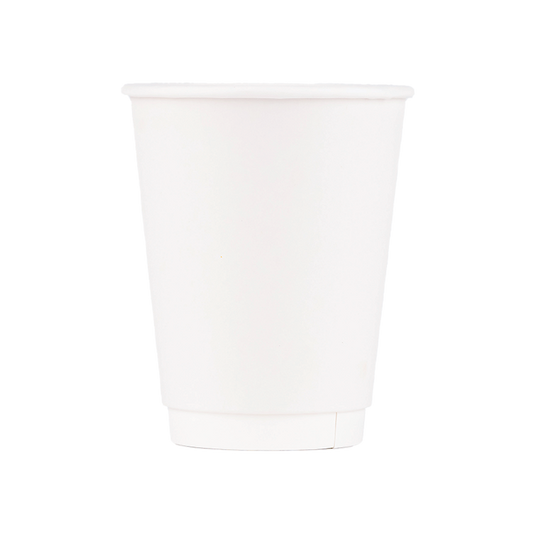Insulated Paper Cup (12oz, Double-Wall, White), 500 Count