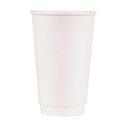 Insulated Paper Cup (16oz, Double-Wall, White) 500 Count
