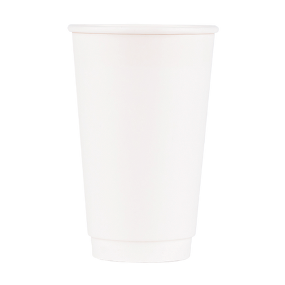 Insulated Paper Cup (16oz, Double-Wall, White) 500 Count