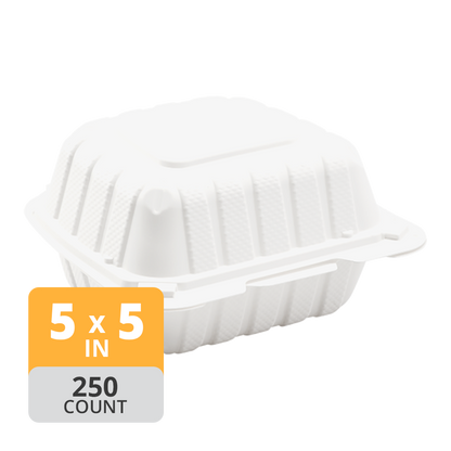 Aybak-51 Hinged PP Take-Out (5 x 5 x 3in), 250 Count