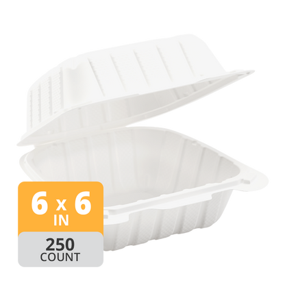 Aybak-61 Hinged PP Take-Out (6 x 6 x 3in), 250 Count