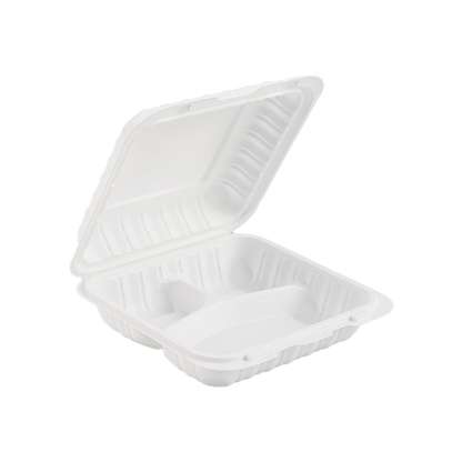 Aybak-73 Hinged PP 3-Comp Take-Out (7 x 8 x 2.8in), 150 Count