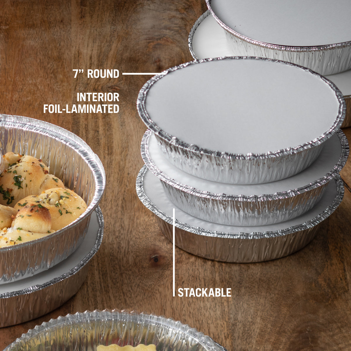Lid - Foil 7in Round Foil Container (Paper), 500 Count