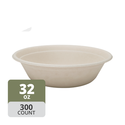 Fiber Round Bowl (950mL/32oz), 300 Count
