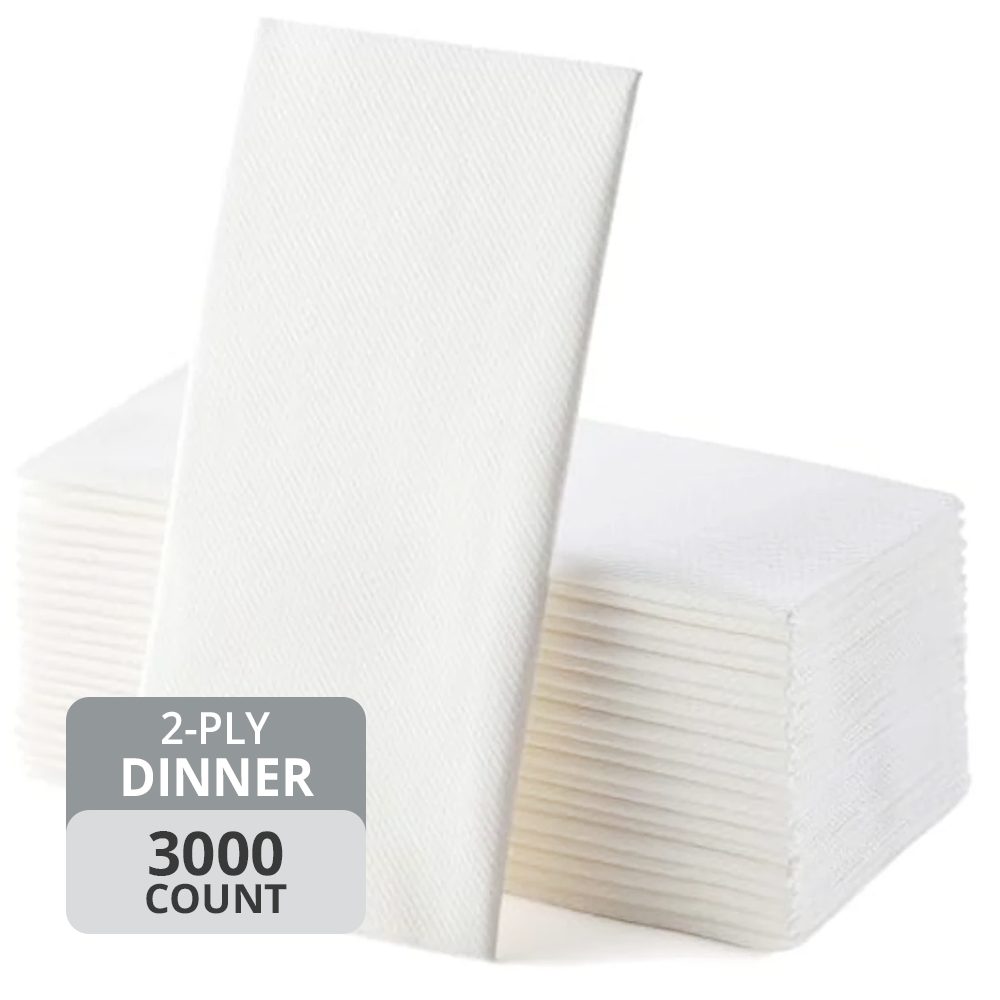 Dinner Napkins (2-Ply, 1/8 Fold), 3000 Napkins