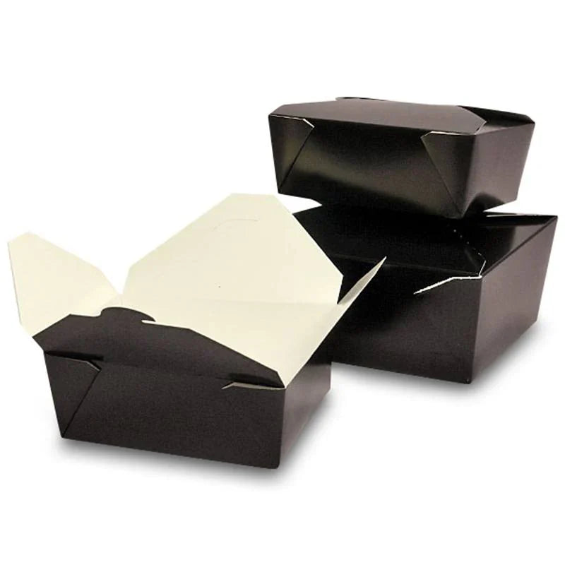 Paper Take-Out Container (Black #4, 2600mL/80oz), 160 Count