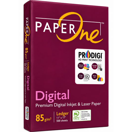 PaperOne Digital Paper – Ledger/Tabloid (11" × 17") – 22.5lb – 85GSM – 100 Bright – 5 Reams (2,500 Sheets)
