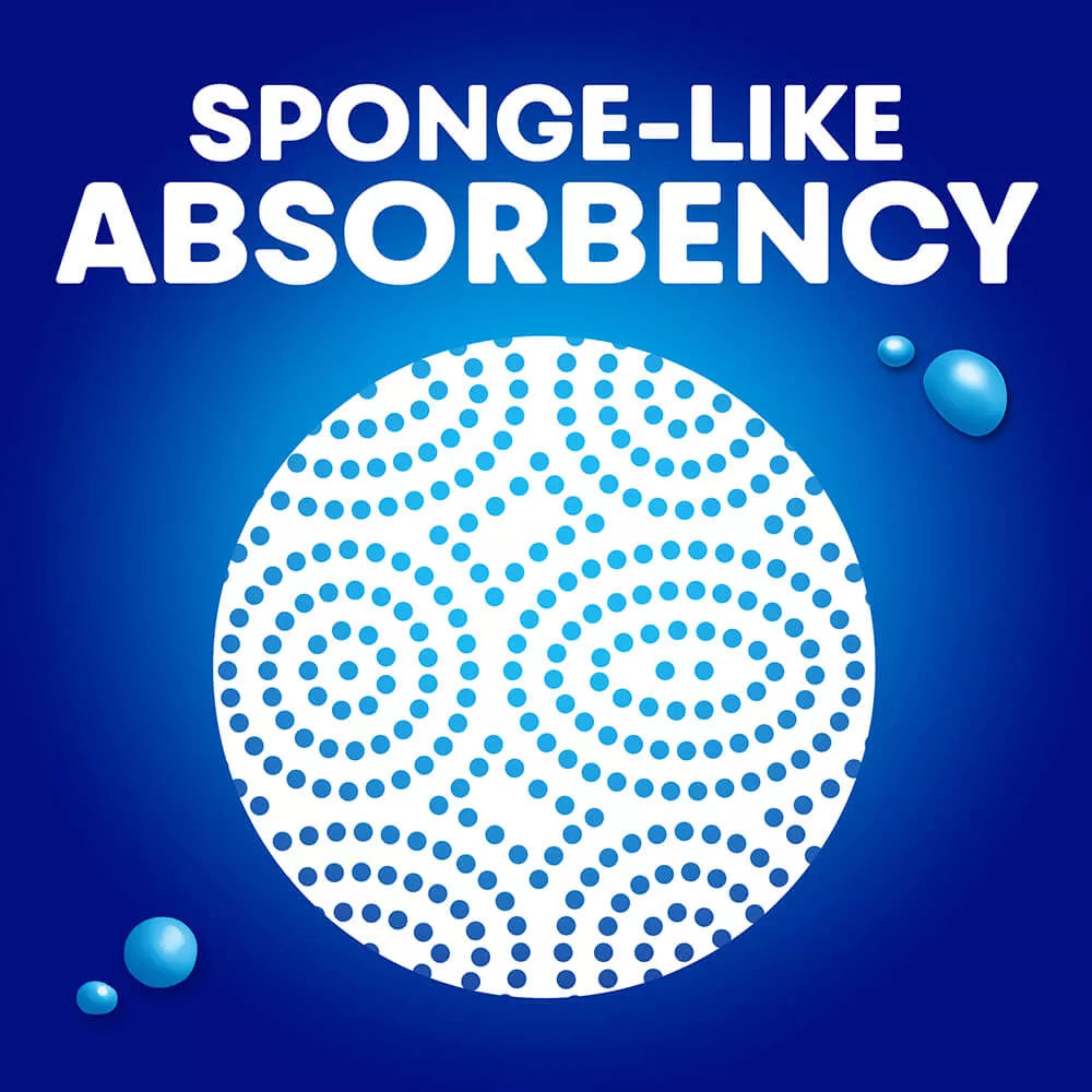 Sponge Towels Strong & Absorbant (2-Ply, 94 Sheets), 12 Count