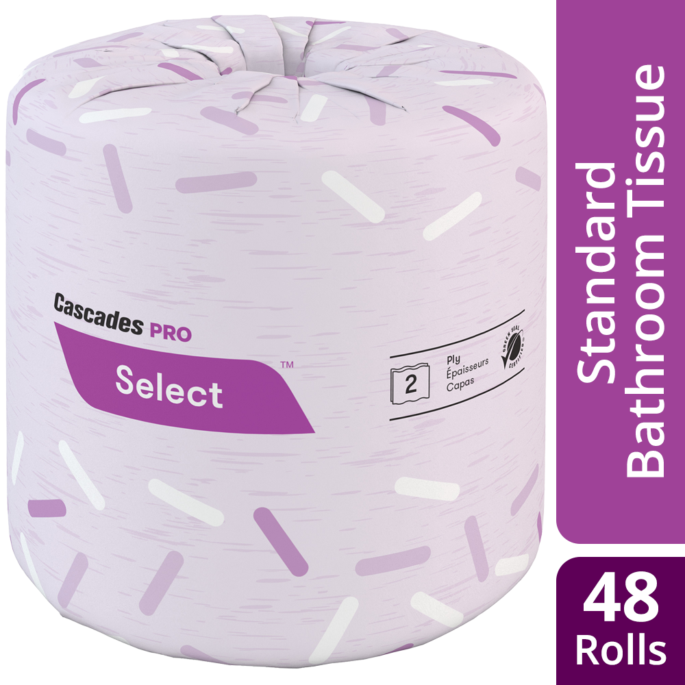 Cascades B031 Standard Bath Tissue (2-Ply, 4in x 3.25in, 420 Sheets), 48 Rolls