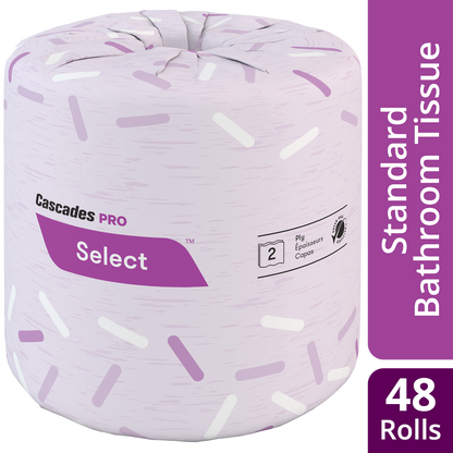 Cascades B031 Standard Bath Tissue (2-Ply, 4in x 3.25in, 420 Sheets), 48 Rolls